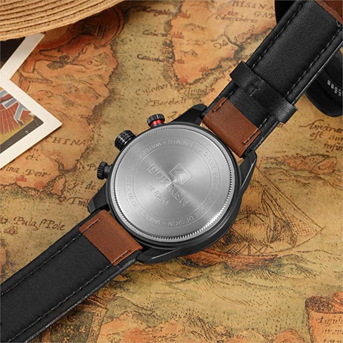 Curren 8250 Quartz Watch Leather Strap