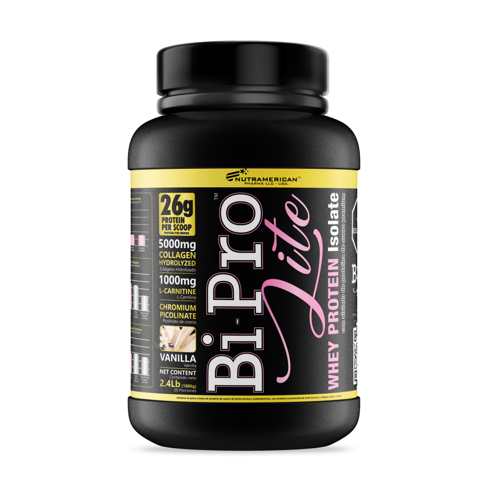 BiPro Lite - Suplemento Proteico con Colágeno, L-Carnitina y Cromo para Control de Peso, Energía y Recuperación Muscular