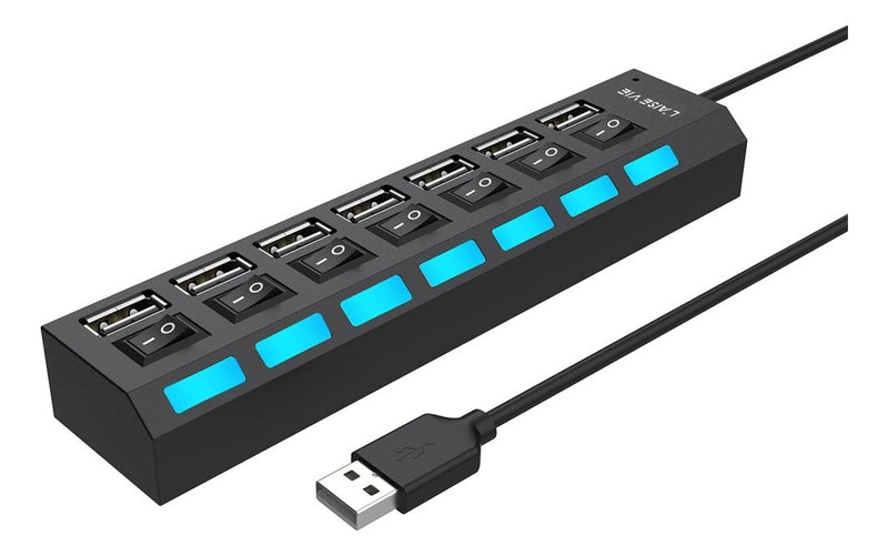 Hub Usb Multipuertos 7 Puertos Individu
