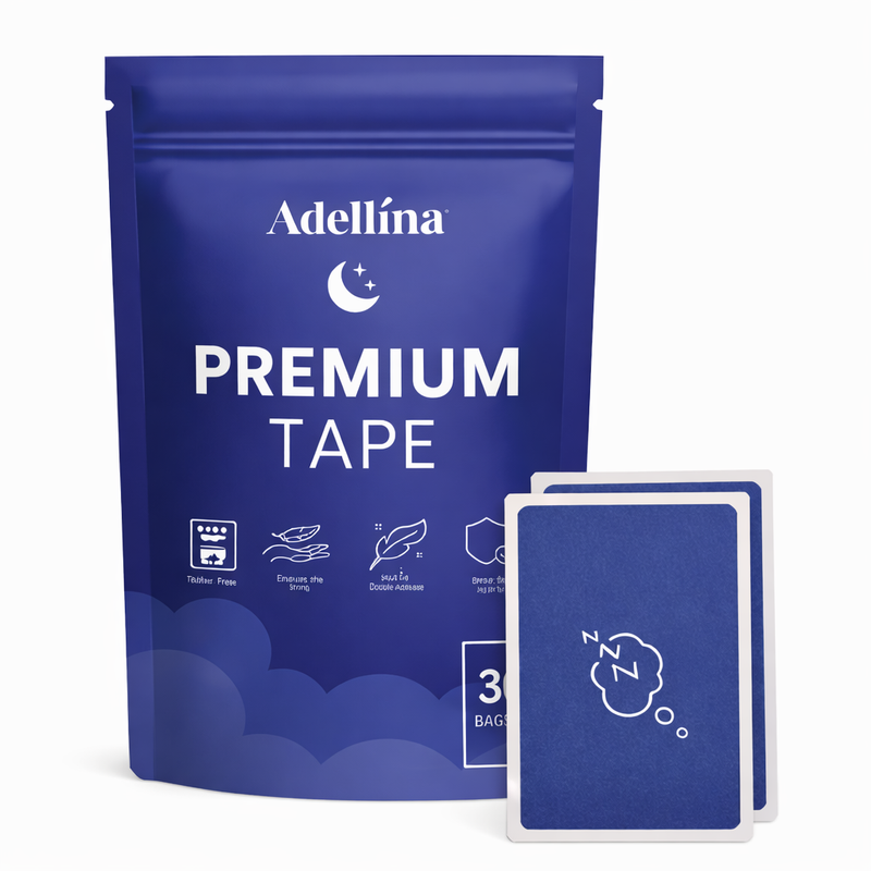 Adellina Dream Mouth Sleep Tape — Premium Soft Micropore, Large (30 Tapes)