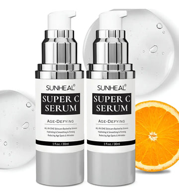 SUNHEAL Sérum Facial Vitamina C 30ml – Ilumina, Mejora la Textura y Unifica el Tono de la Piel