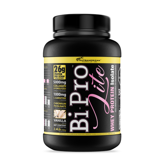 BiPro Lite - Suplemento Proteico con Colágeno, L-Carnitina y Cromo para Control de Peso, Energía y Recuperación Muscular