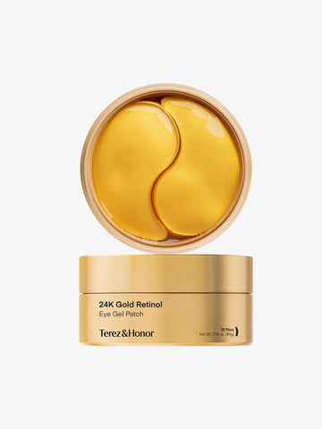 Parches de Gel para Ojos 24K Gold con Retinol Terez & Honor – Hidrata, Reduce Bolsas y Mejora Ojeras
